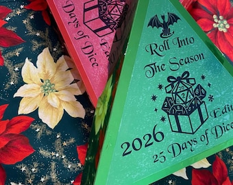2026 Dice Advent Calendar Polyhedral Dice Mystery Advent 25 Days, D&D RPG
