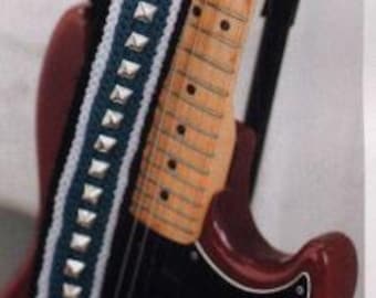 Vintage Guitar strap Crochet pattern Instant download digital PDF