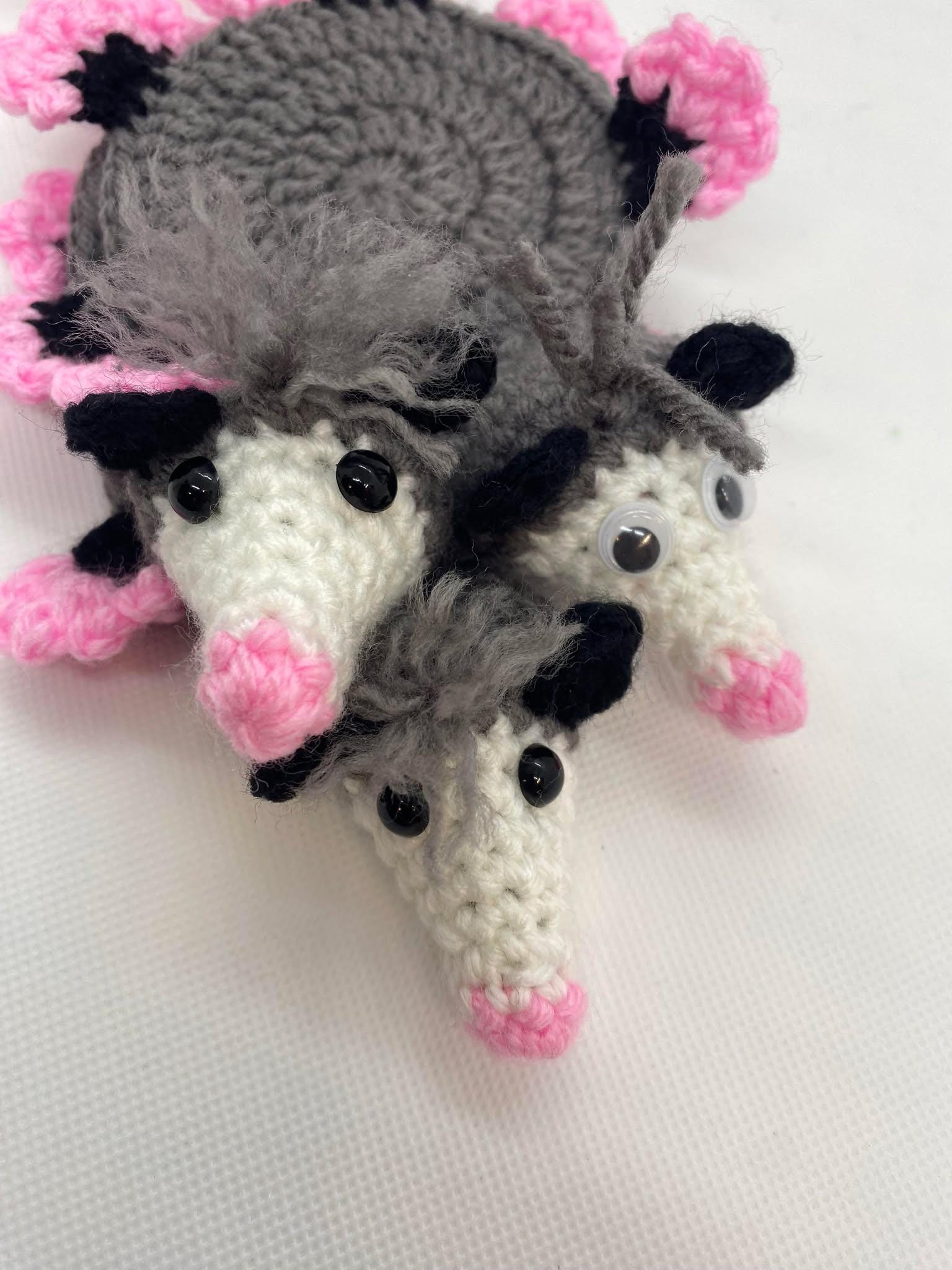 Opossum Coasters Crochet Pattern, Drink Mat Table Protector PDF