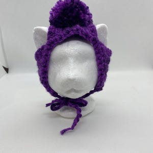 Pom Pom Cat Hat Crochet Pattern, Cat Hat Pattern, Pet Pattern, PDF Digital File