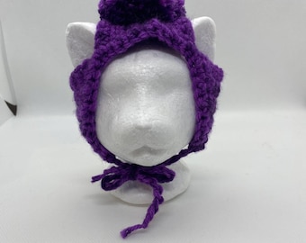 Patrón de gorro de gato con pompón, patrón de gorro de gato, patrón de mascota, archivo digital PDF