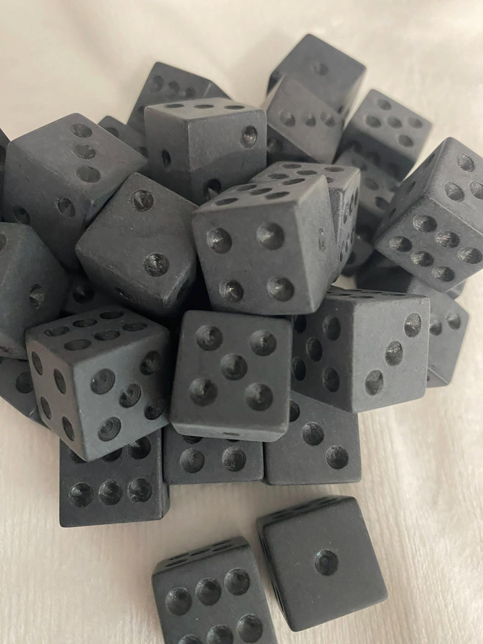 Matte Black Dice - Etsy