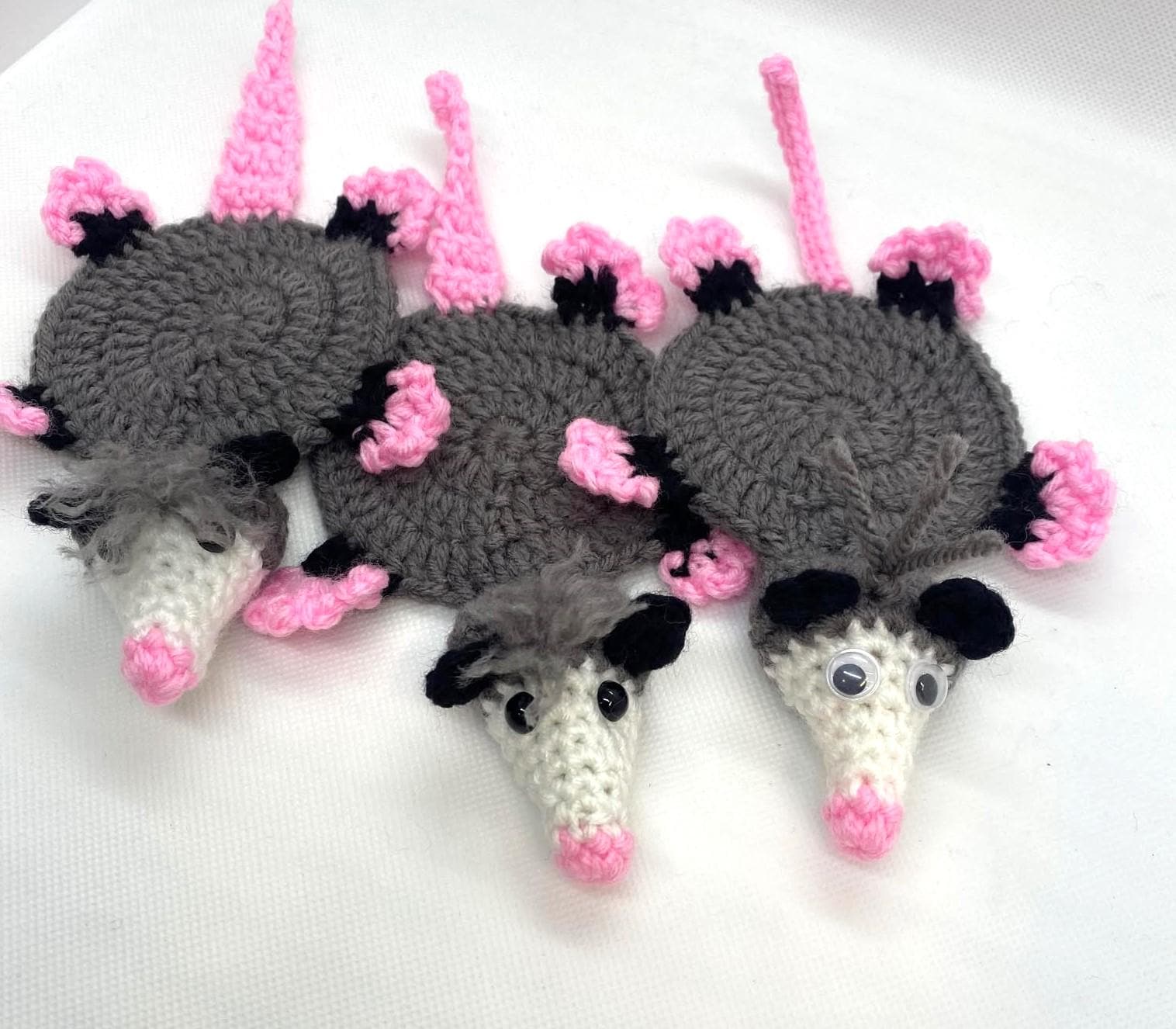 39 Opossum Crochet Patterns for Cute, Quirky Amigurumi Projects 38 Opossum Coasters Crochet