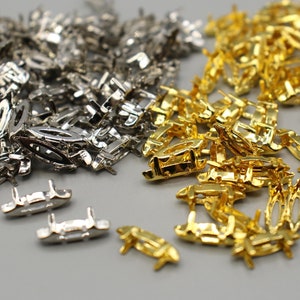 4 x 15 mm montures en argent ou en or pour zircons cubiques ou strass, forme navette – cadres griffes vides pour cristaux Swarovski, à coudre (20 pièces)