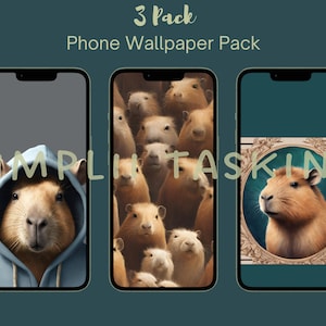 Capybara Lovers Collection Phone Wallpaper, capybara wallpaper, wallpaper, capybara is my spirit animal, furry, realistic capybara
