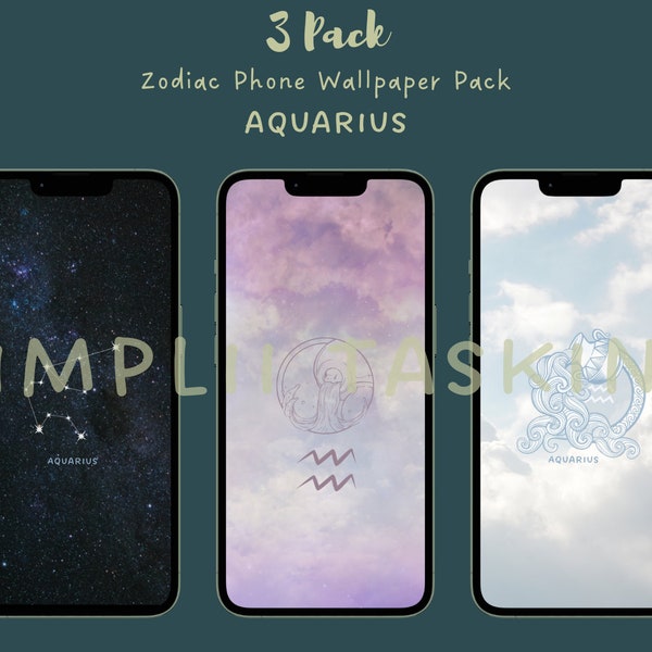 Aquarius Phone Wallpapers, zodiac sign background, zodiac phone wallpaper, astrology, zodiac constellation, lock screen, home screen, stars