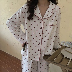 Hearts Print Pajamas -  Singapore