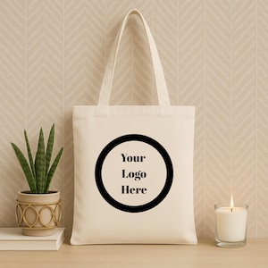 Custom Logo Tote Bags in Bulk – Personalized Cotton Canvas Promotional Bags for Events, Business, Eco-Friendly Gift, Trade Show Giveaway