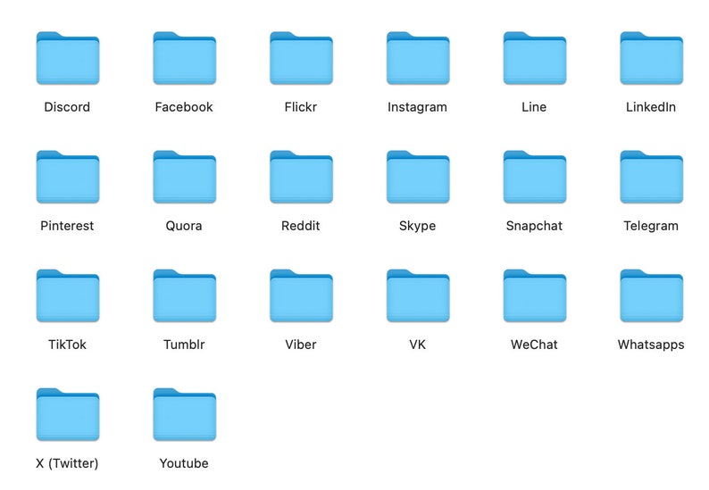 Social Media Icons Update 2024 SVG PDF PNG 200 Icons Facebook Youtube X ...