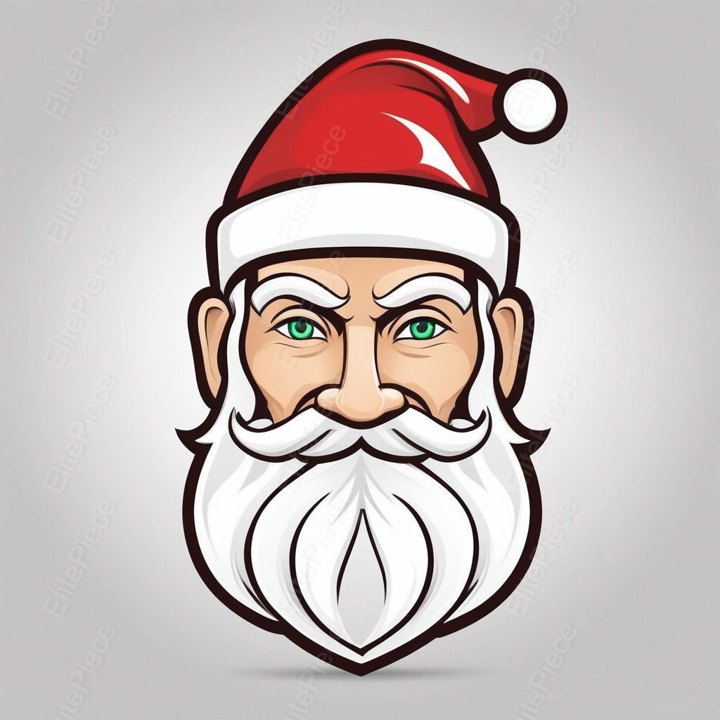 Santa Claus Face Svg, Christmas Digital Art Svg Png T-shirt, Sweatshirt