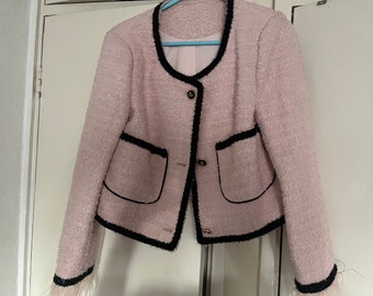 Rosa Tweed Damen Jacke