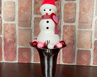 Vintage Sundea Cup Valentines Snowman