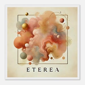 Poster "Eterea" in carta opaca di alta qualità con cornice in legno 40x40 cm / 16x16″