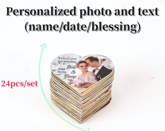 Personalized Photo Magnet Wedding Favors, Wedding Favors for Guests in Bulk, Bridal Shower Favors, Wedding souvenirs, birthday party gift