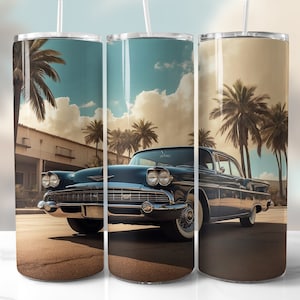 Classic Car Tumbler 20 Unzen Skinny Sublimation Design, Vintage Car Tumbler-Datei für Männer, PNG Sofort-Download, Digital Car, konisch, gerade