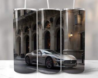 Sports Car 20oz Tumbler Sublimation Design, Exotic Car Artwork PNG File, Sleek Car Photo Files for Tapered and Straight Tumbler Wrap PNG