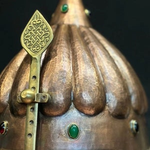 Copper Engraving Antique Helmets - 50 Cm  - Seljuk/Ottoman Style - Replica