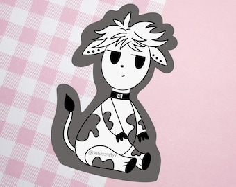 Cesta de Frutas, pegatina de Hatsuharu Chibi Moo-Cow