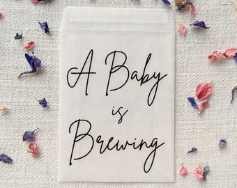 Baby is Brewing Favor Bags: Glassine Biodegradable Packets