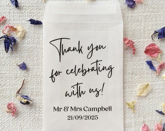 Personalized Glassine Wedding Favor Bags: Eco-Friendly Confetti Packets