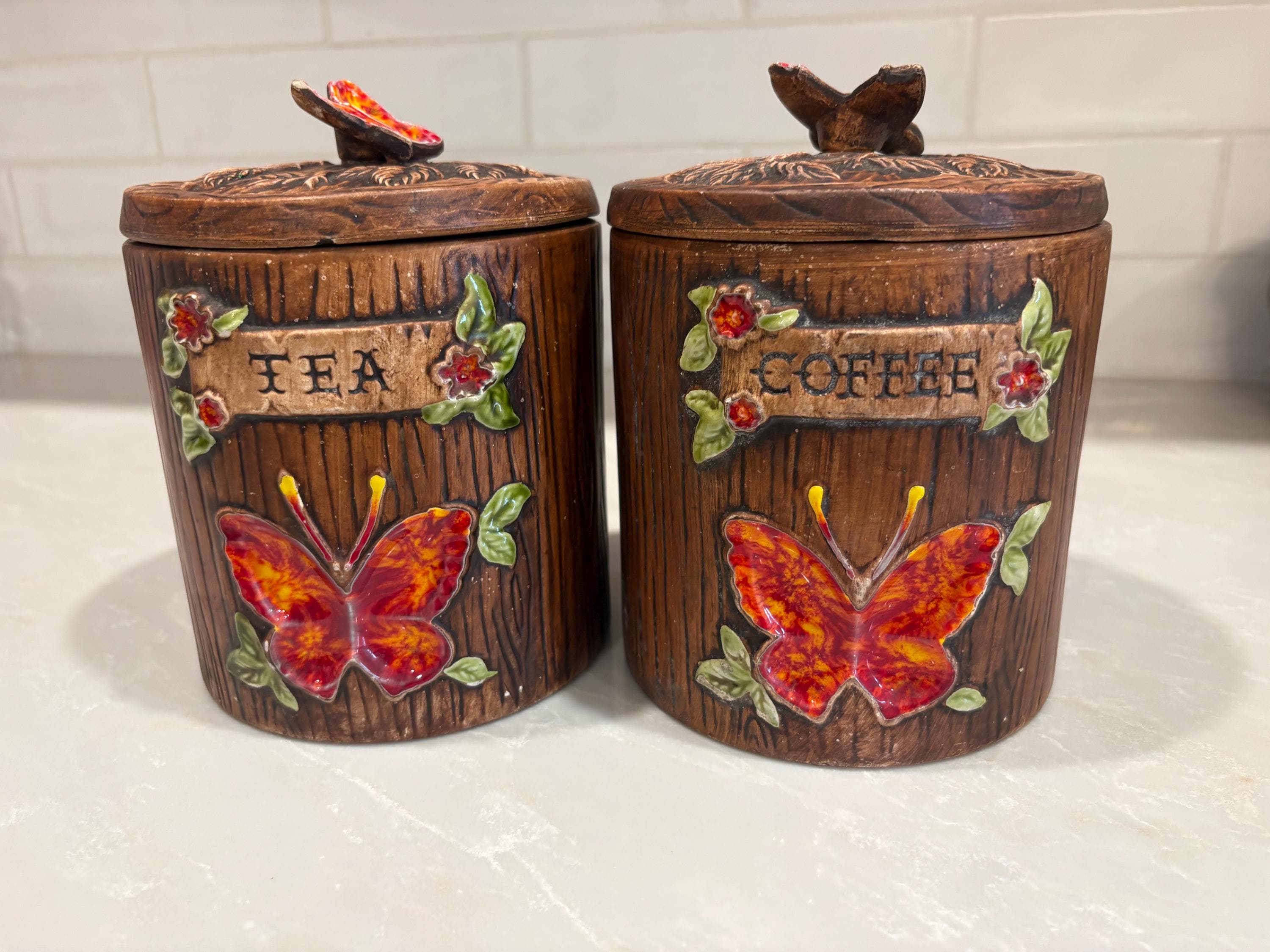 Treasure Craft Butterfly Canisters - Etsy