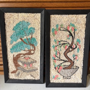 ヴィンテージグラベルアート壁掛け２個セット Vintage Gravel Art - Etsy