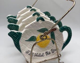 Vintage Teabag Holder With Wire Rack “I’ll Hold The Bag” Tea Party Bridal Baby Shower