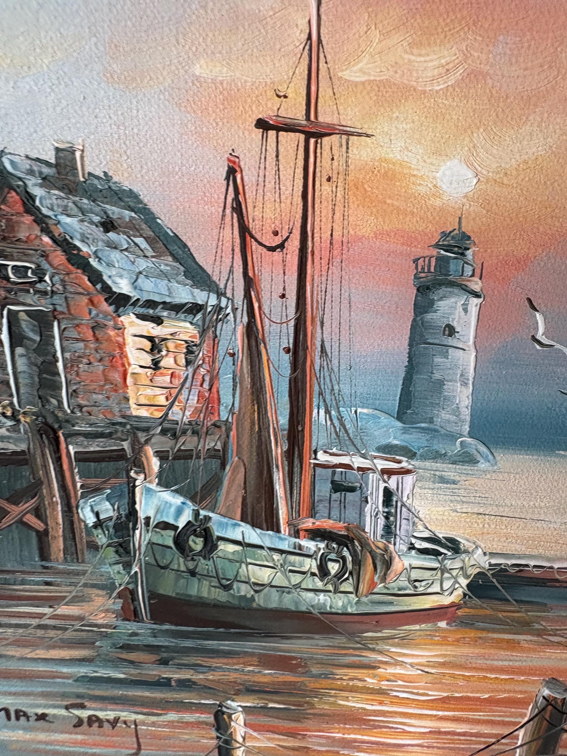 Gorgeous Max Savy Oil Painting Signed Beautiful Frame 15x12