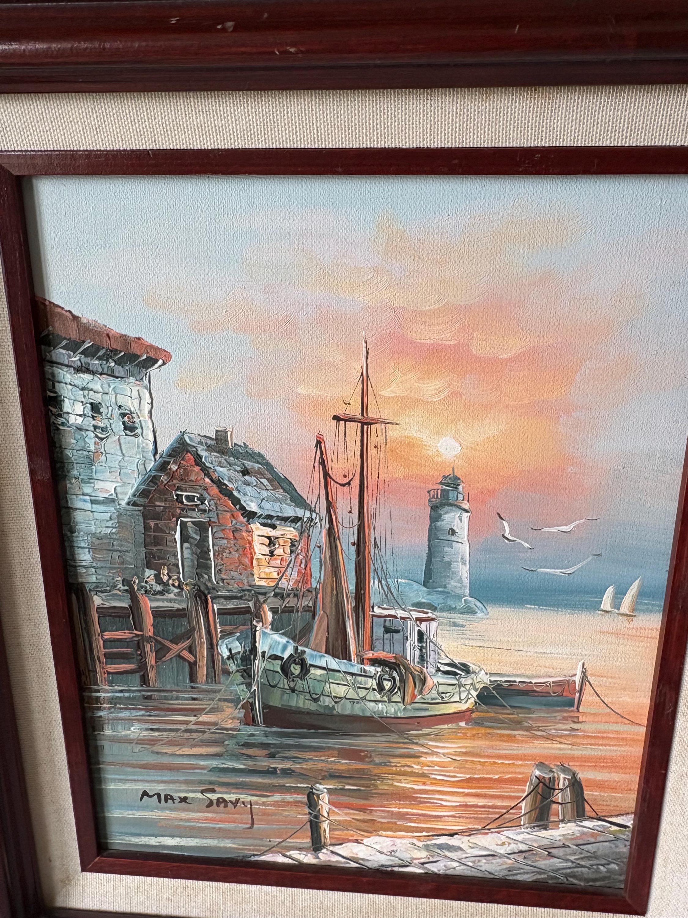 Gorgeous Max Savy Oil Painting Signed Beautiful Frame 15x12