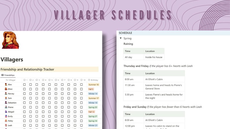 Stardew Valley Notion Planner [1.6 Version] - Etsy
