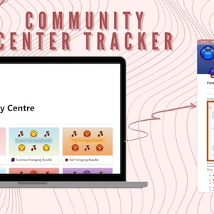 May include: A computer screen displaying a website called "Community Center Tracker". The website has a list of bundles to complete in the video game Stardew Valley. The bundles include "Spring Foraging Bundle", "Summer Foraging Bundle", and "Fall Foraging Bundle".