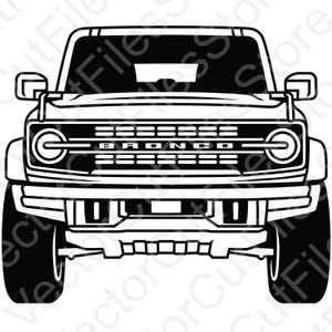 Fichier vectoriel Ford Bronco 2022 vue de face