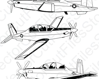 Beechcraft T-6 Texan II Vector Cut File