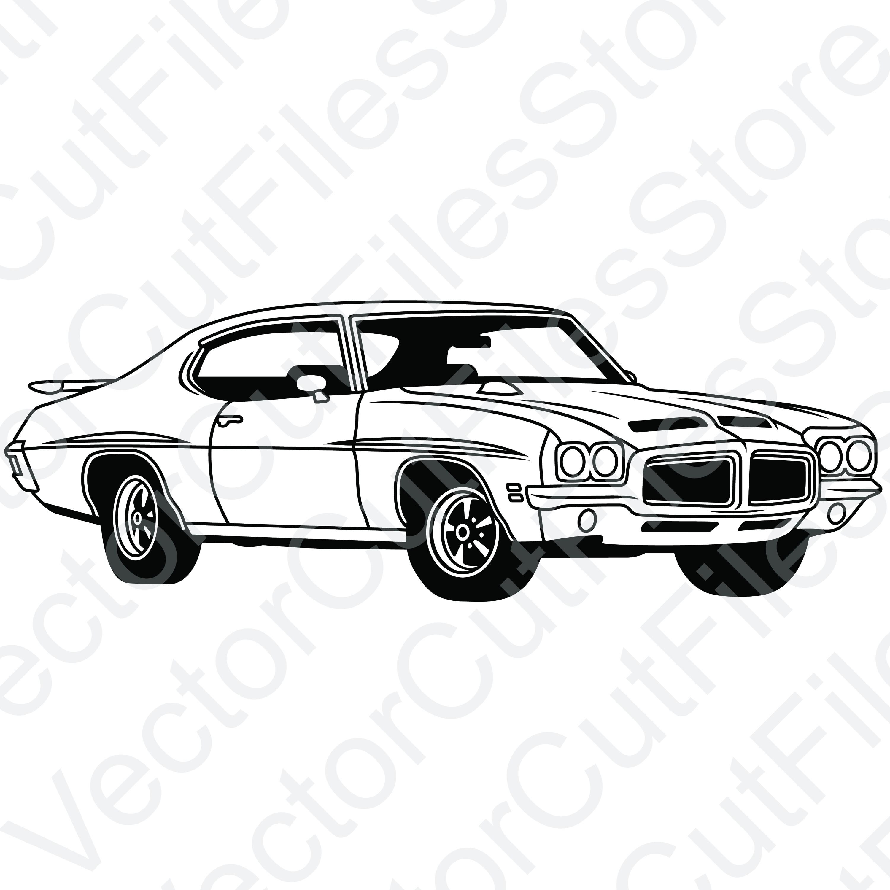 Gto Vector Pontiac GTO 1971 Angled View Vector Cut File - Etsy