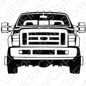 Ford Super Duty Front View Vector Cut File
