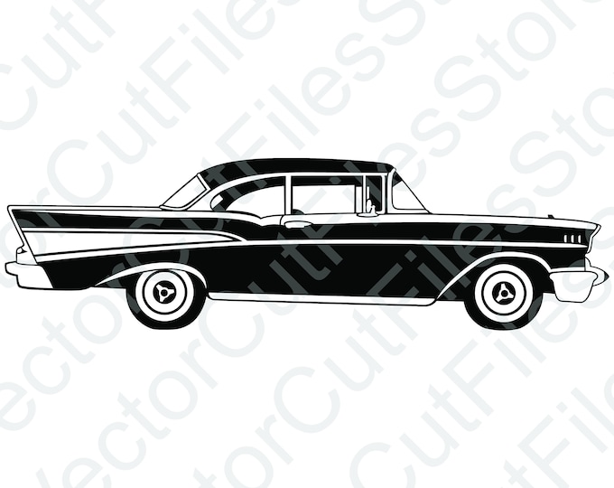 1957 Chevy Bel Air Svg Png Jpg Ai Dxf File, Classic Car Svg - Etsy Canada