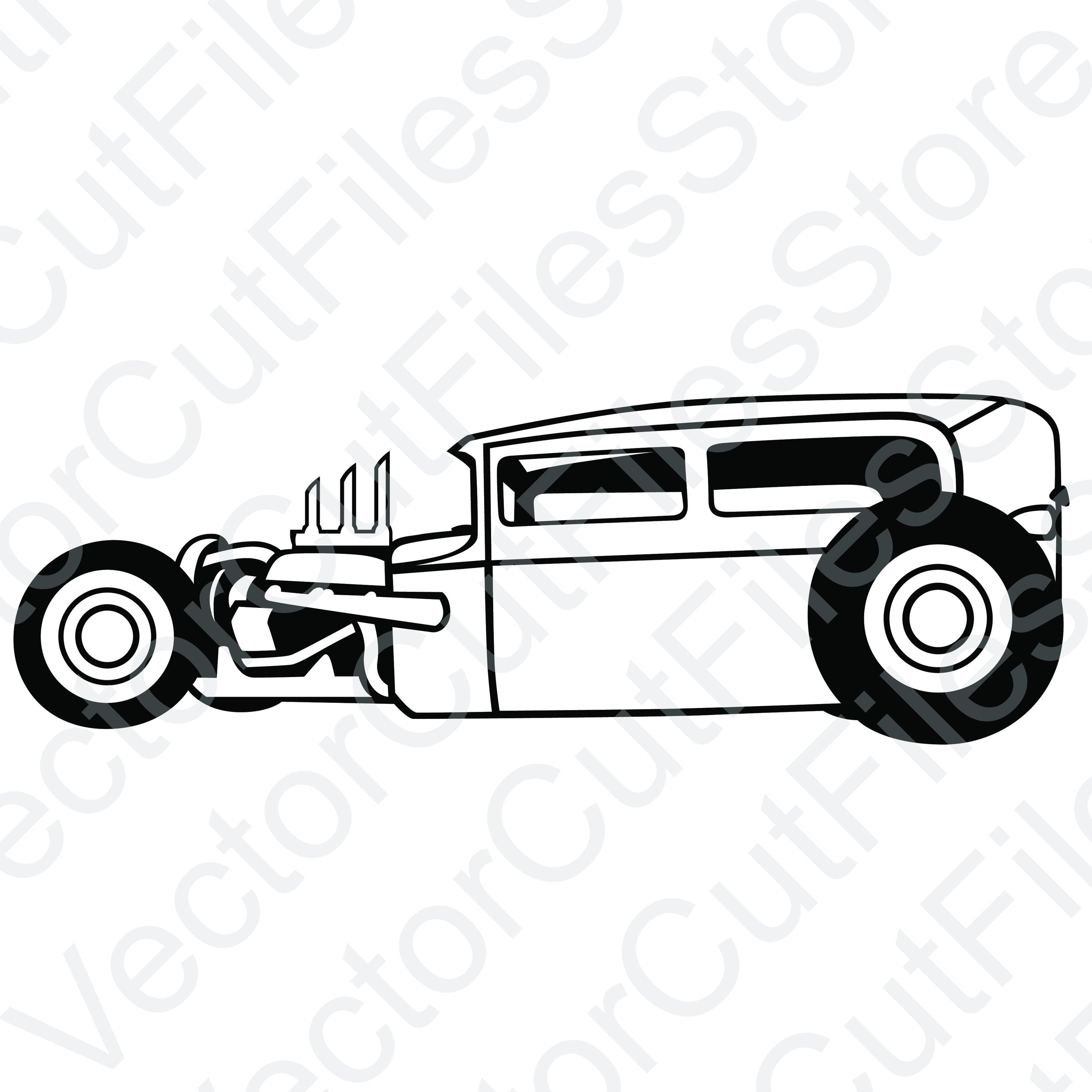 Rat Rod 1 View Vector Cut File - Etsy