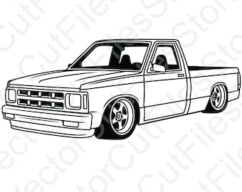 Chevrolet S10 1992 Hot Rod Vector Cut File