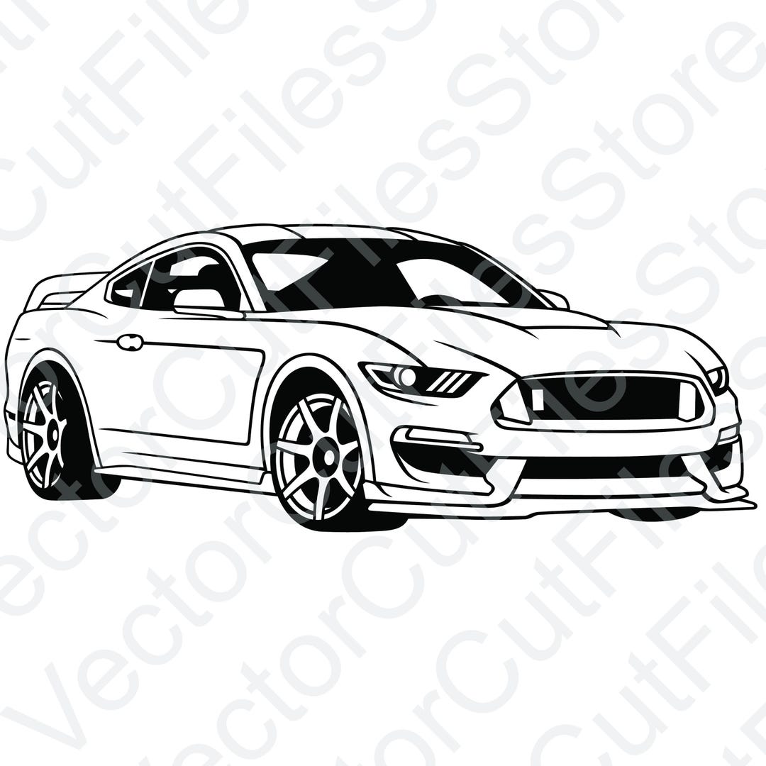 Gt350 Vector Ford Mustang 2020 GT350 Angled View Vector Cut File - Etsy