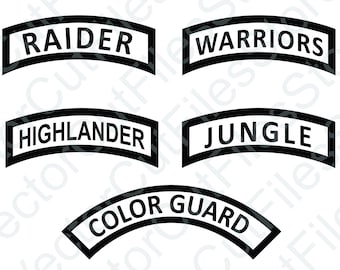 US Army Tabs 4 Vector Cut File