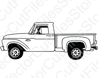 1964 Ford F-100 Stepside Svg Png Jpg Ai Dxf File - Etsy