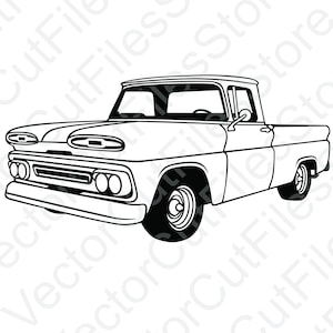Chevrolet Apache Pickup 1961 Vector Cut File