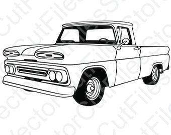 Chevrolet Apache Pickup 1961 Vector Cut File