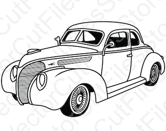 Ford Coupe 1938 Vector Cut File