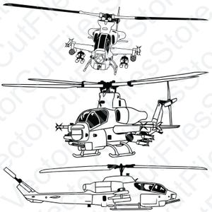 May include: Three black and white line drawings of helicopters. The helicopters are drawn in a simple style, with minimal detail. The first helicopter is a top-down view, the second is a side view, and the third is a rear view.