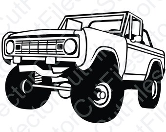 Ford Bronco Open Top Vector Cut File