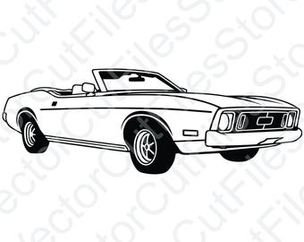 May include: A black and white line drawing of a classic convertible car. The car has a long hood, a rounded front end, and a large grille. The car is facing the viewer and is set against a white background.
