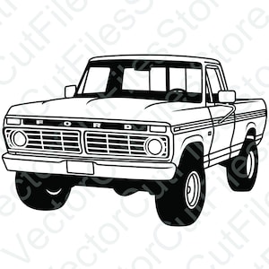 Archivo de corte vectorial Ford F100 1974