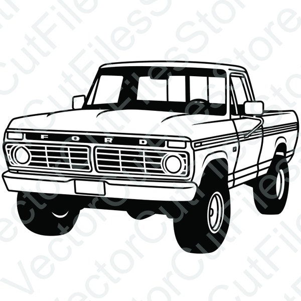 Ford F100 1974 Vector Cut File