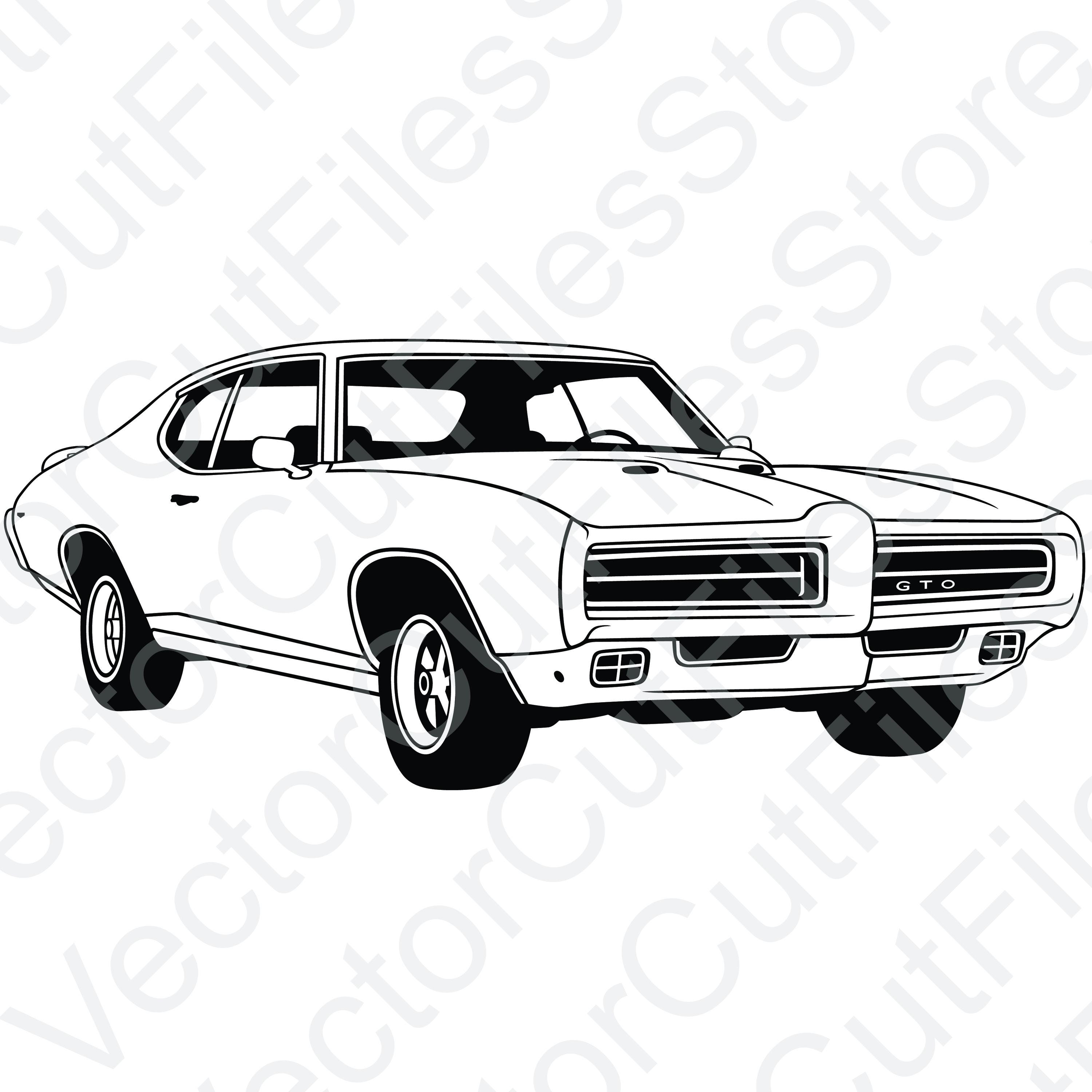Gto Vector Pontiac GTO 1969 Angled View Vector Cut File - Etsy